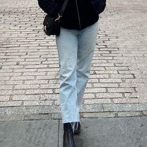 Zara High Rise Straight Jean